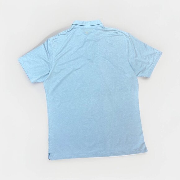 Peter Millar Sean Stretch Jersey Polo XL Cottage Blue Crown Crafted Mens Shirt - Picture 4 of 6